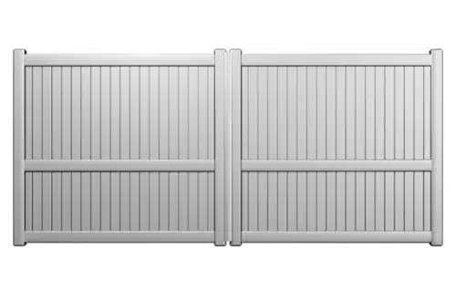 portail en aluminium tendre battant blanc Prefalu
