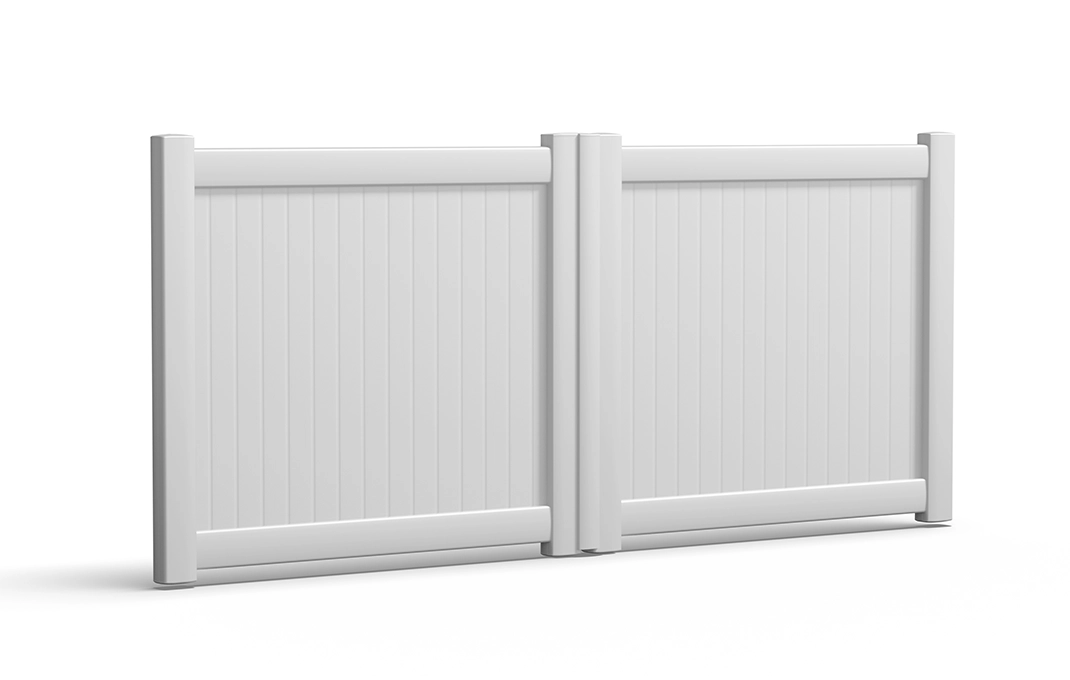 portail en aluminium rwemori battant blanc Prefalu