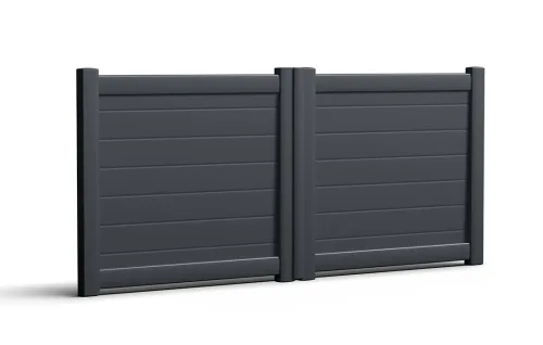portail en aluminium aragats battant noir Prefalu
