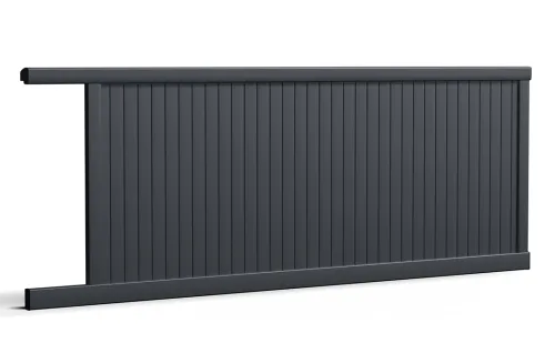 portail en aluminium rwemory coulissant noir mat Prefalu