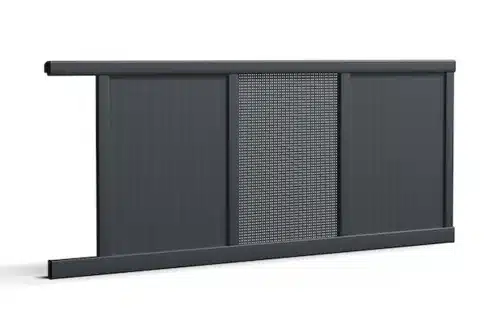portail en aluminium secchi coulissant noir Prefalu