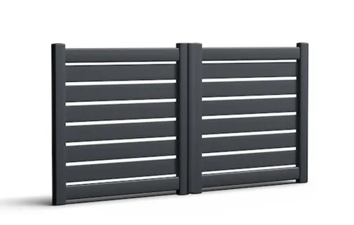 portail en aluminium souffrière battant noir Prefalu
