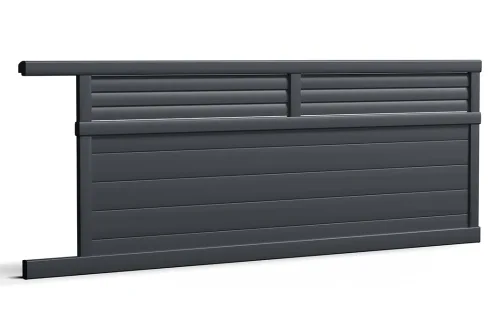 portail en aluminium maud coulissant noir Prefalu