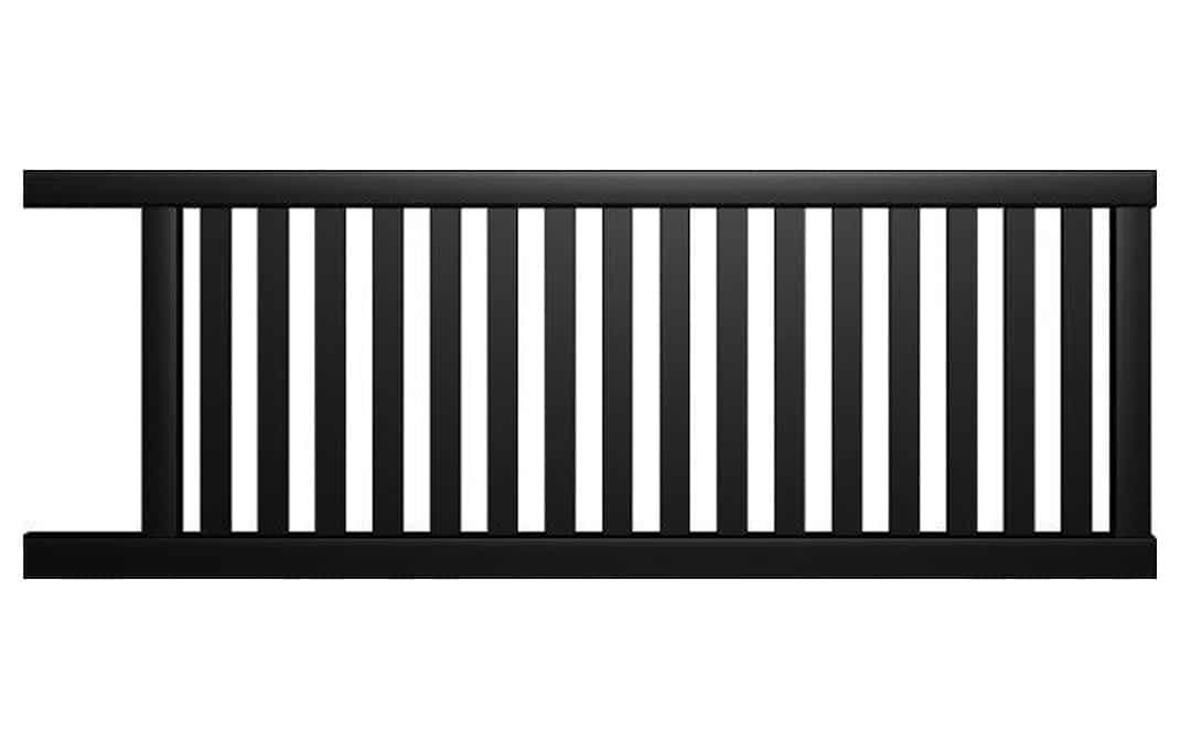 portail en aluminium alpe coulissant noir Prefalu