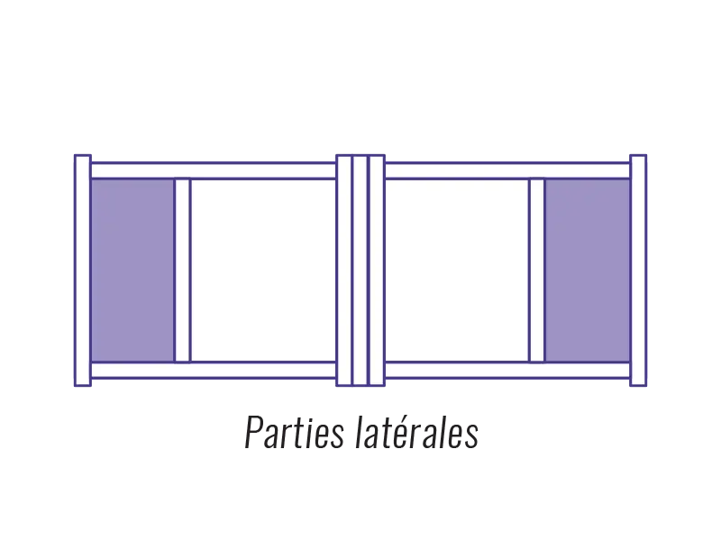 Décoration des parties latérales des tôles
