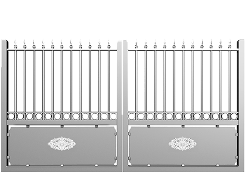 Forme_droite_portail_alu_effet_fer_forgé portail en aluminium battant droit Prefalu