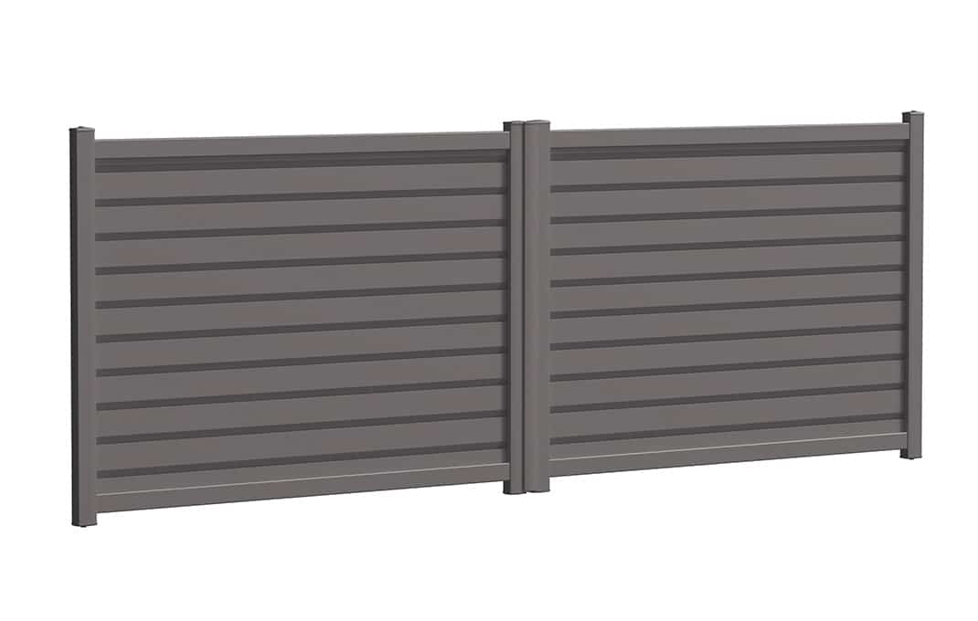 portail en aluminium attraction battant gris Prefalu